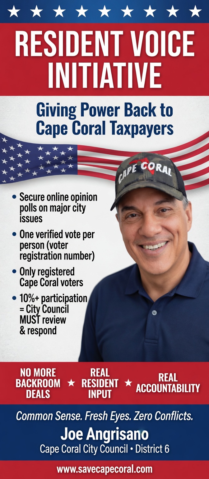 RESIDENTS VOICE JOE ANGRISANO CITY COUNCIL DISTRICT 6
